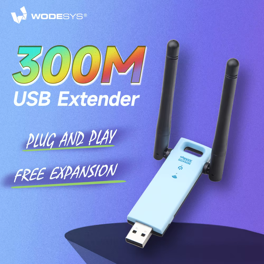 USB Wifi Repeater 300M Signal Booster 2.4G Wireless Extender 2 Antenna Long Range WiFi Adapter For Desktop PC Laptop