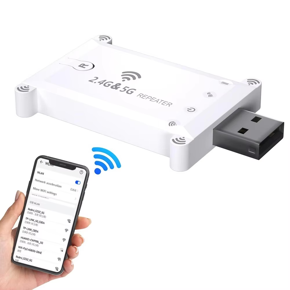 2.4g/5g Usb Wifi Repeater Dual Band 1200M Wireless Signal Amplifier Wifi Extender Booster USB Power Supply